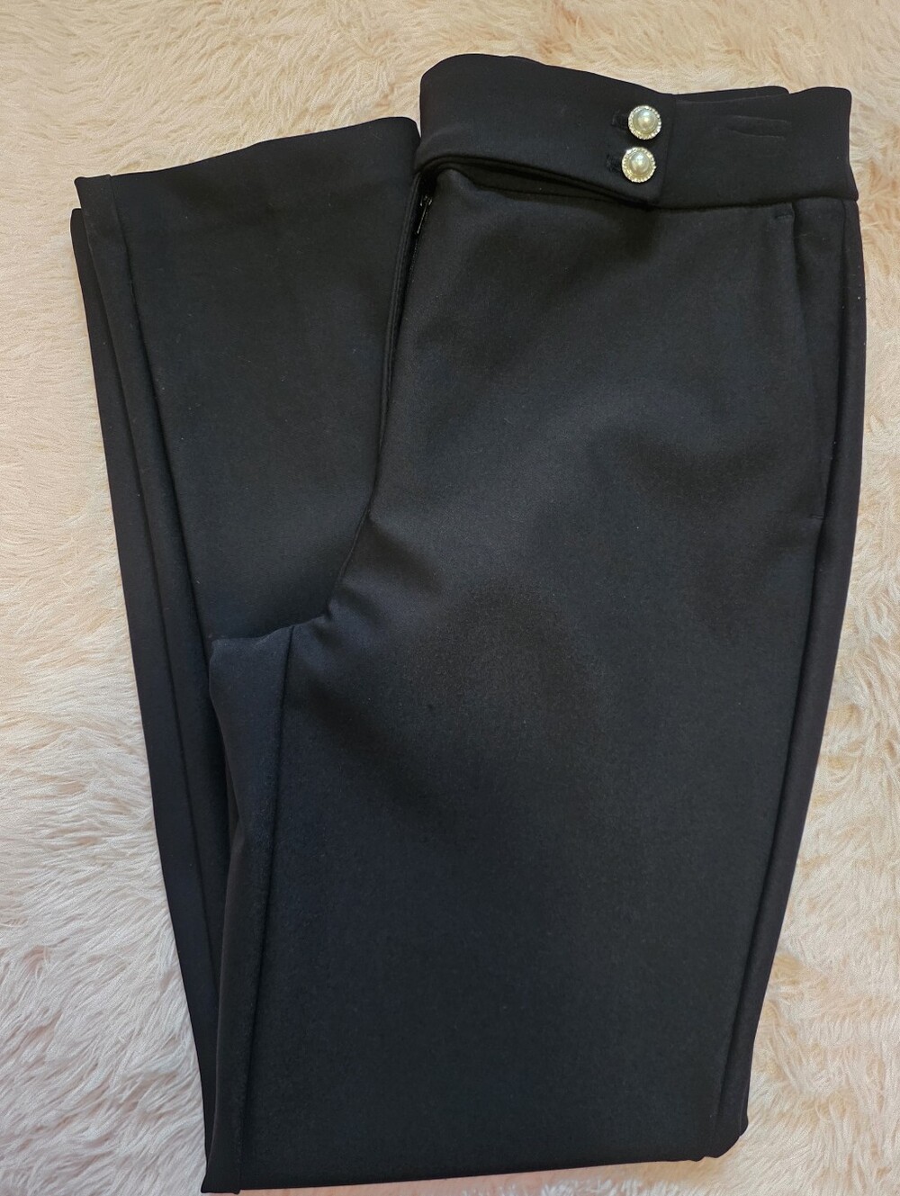 Rachel Zoe Black Womens Straight Trousers